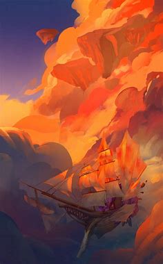 Sailing the Heavens by Rachel Walpole : r/ImaginaryAirships