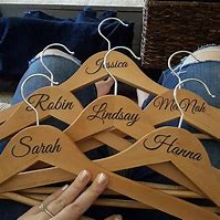 Image result for Wood Hangers with Names