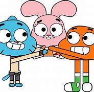 Image result for Gumball Hugging Darwin and Anais