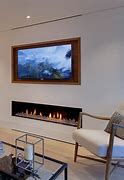 Image result for Recessed TV above Fireplace