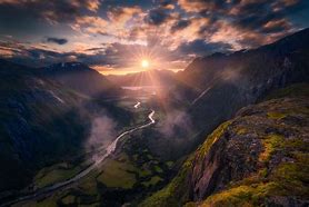Image result for Sunset with Mountains Brown