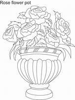Image result for Flower Pot Black and White