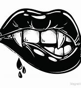 Image result for Vampire Lips Pencil Drawing