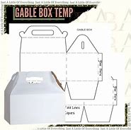 Image result for Cardstock Gable Box Template