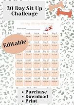 Image result for Sit Up Challenge Calendar