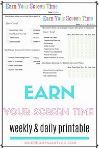 Image result for Screen Time Print Outs