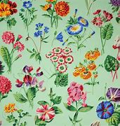 Image result for Green Floral Fabric