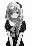 Image result for Black and White Anime Girl On Phone