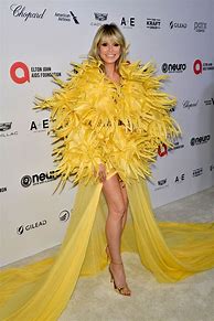 Image result for Heidi Klum Feather Dress