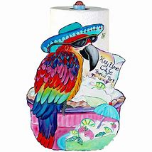 Image result for Standing Parrot Paper Towel Holder
