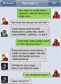 Image result for Superhero Text Messages