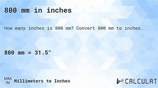 Image result for 800 mm to Inches Conversion