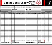 Image result for Soccer Score Sheet