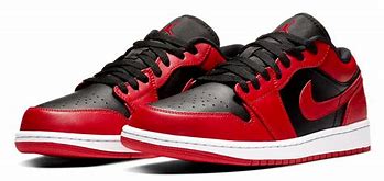 Image result for Air Jordan 1 Low Reverse Bred White Red