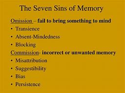 Image result for Seven Sins of Memory