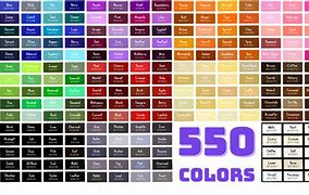 Image result for Types of Colors Names
