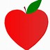 Image result for Apple with Heart Cut Out Clip Art
