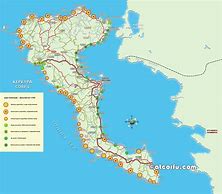 Image result for Corfu Beach Map