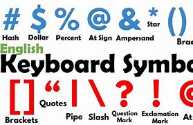 Image result for All Keyboard Symbols