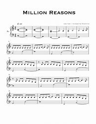 Image result for A Million Reasons Simple Piano