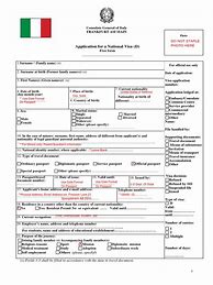 Image result for Italy Work Visa Approval Application PDF