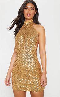 Image result for Gold Bodycon Dress
