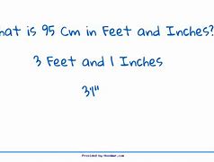 Image result for 95 Cm to Feet