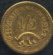 Image result for California Gold 1 2 Coin