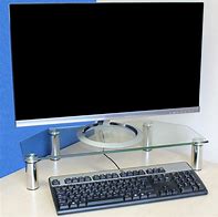 Image result for Computer Desk Monitor Under Glass