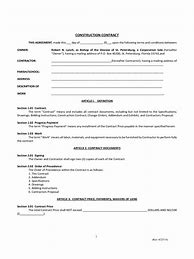 Image result for Simple Construction Contract Template Free