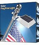 Image result for American Flag with Solar Light