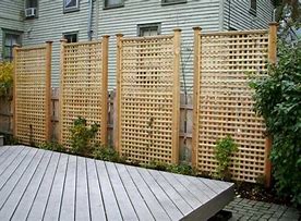 Image result for Trellis Privacy Fence Ideas