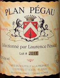 Image result for Plan Pegau Vin Table Francais Lot 2011
