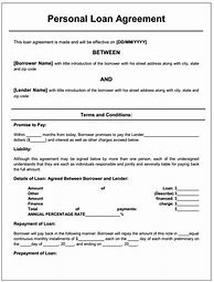 Image result for Free Printable Personal Loan Contract
