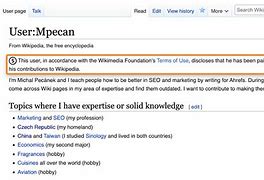 Image result for Wikipedia Page Example