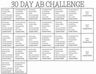 Image result for 30-Day Flat AB Challenge Printable Calendar