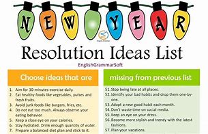 Image result for Types of New Years Resolutions