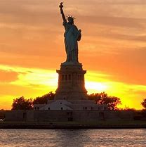 Image result for Statue of Liberty Sunset