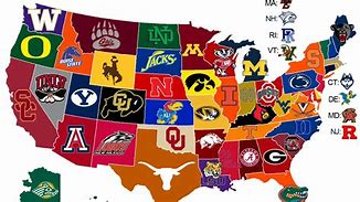 Image result for Map of All College Football Teams