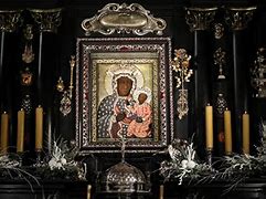 Image result for Pope Francis Praying to Black Madonna