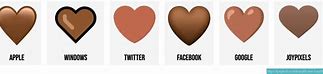 Image result for Heart Emoji iPhone Brown