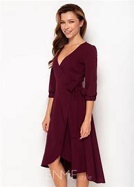Image result for Burgundy Wrap Dress and Bicycle Ride