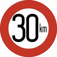 Image result for Speed Limit 30 Sign PNG