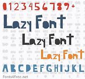 Image result for Lazy Font