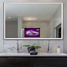 Image result for Bathroom Mirror with TV
