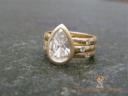 Image result for Bezel Set Pear Diamond Ring