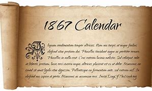 Image result for 1867 Calendar