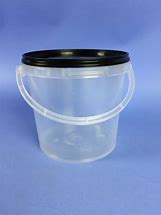 Image result for Clear Plastic Buckets with Lids