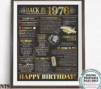 Image result for Back in 1976 Printable