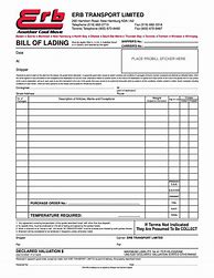 Image result for Bill of Lading